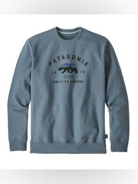 Patagonia Arched Fitz Roy Bear Uprisal Crew Sweatshirt Shadow Blue MenS/ WomenM
